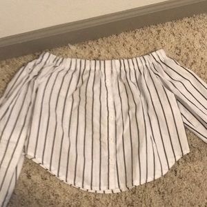 Striped Button Up Top